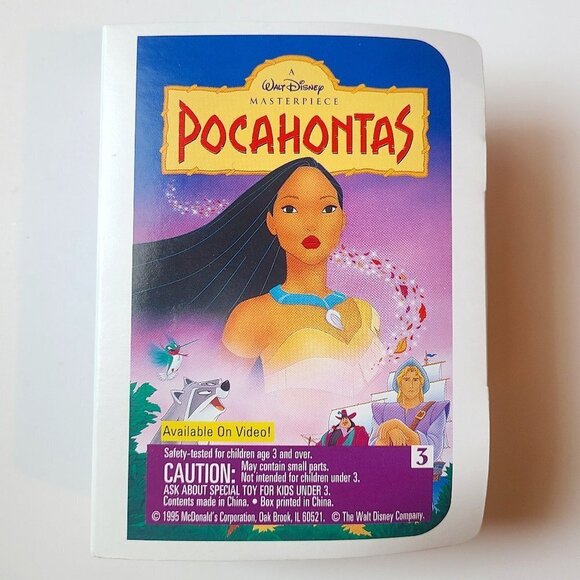 *4 for $20* Vintage McDonald's Happy Meal Toy - VHS Collection - Pocahontas - Picture 1 of 3